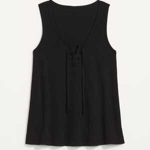 Old Navy Rib-Knit Lace-Up Swing Tank Top